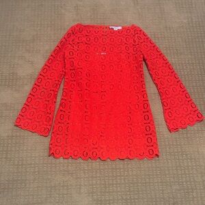 Hill House Vibrant Red Lace Blouse